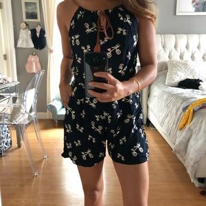 Cute bicycle print Romper